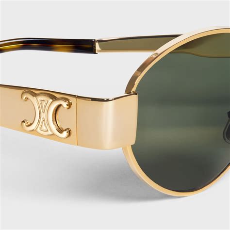 celine triomphe glasses gold